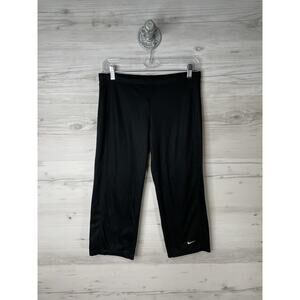Nike Pants Womens XS Black Dri-Fit Capri Running Athletic Gym Workout